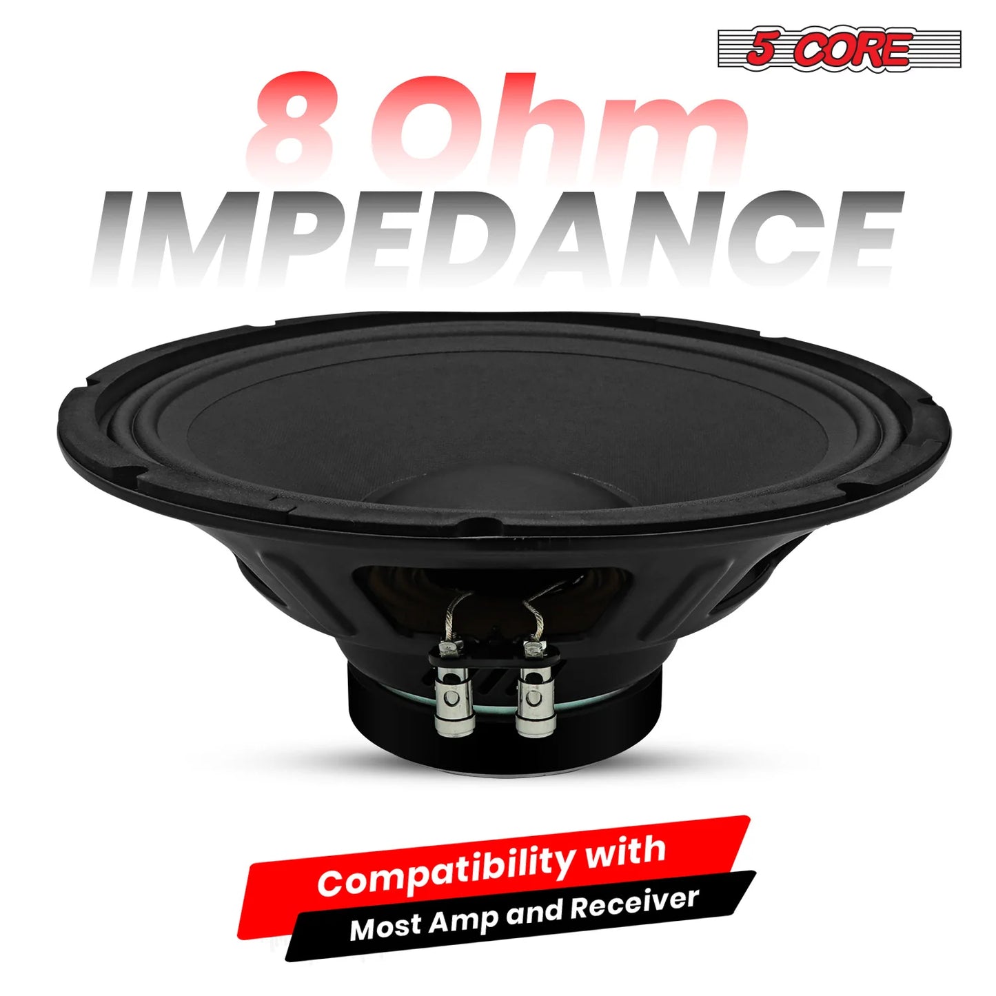 5Core 12 Inch DJ Subwoofer Speaker 200W Peak 8Ohm Audio Replacement Sub Woofer