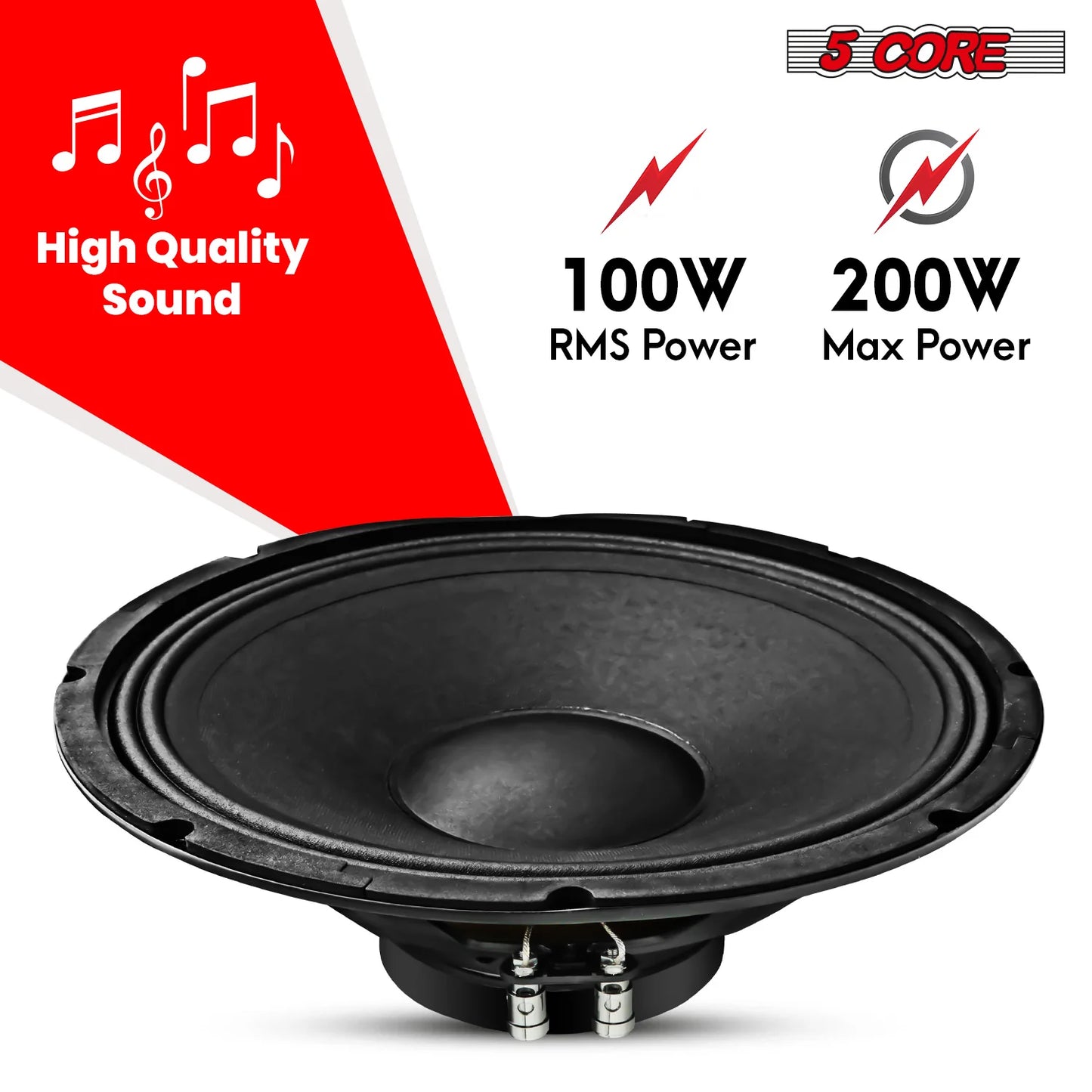 5Core 12 Inch DJ Subwoofer Speaker 200W Peak 8Ohm Audio Replacement Sub Woofer