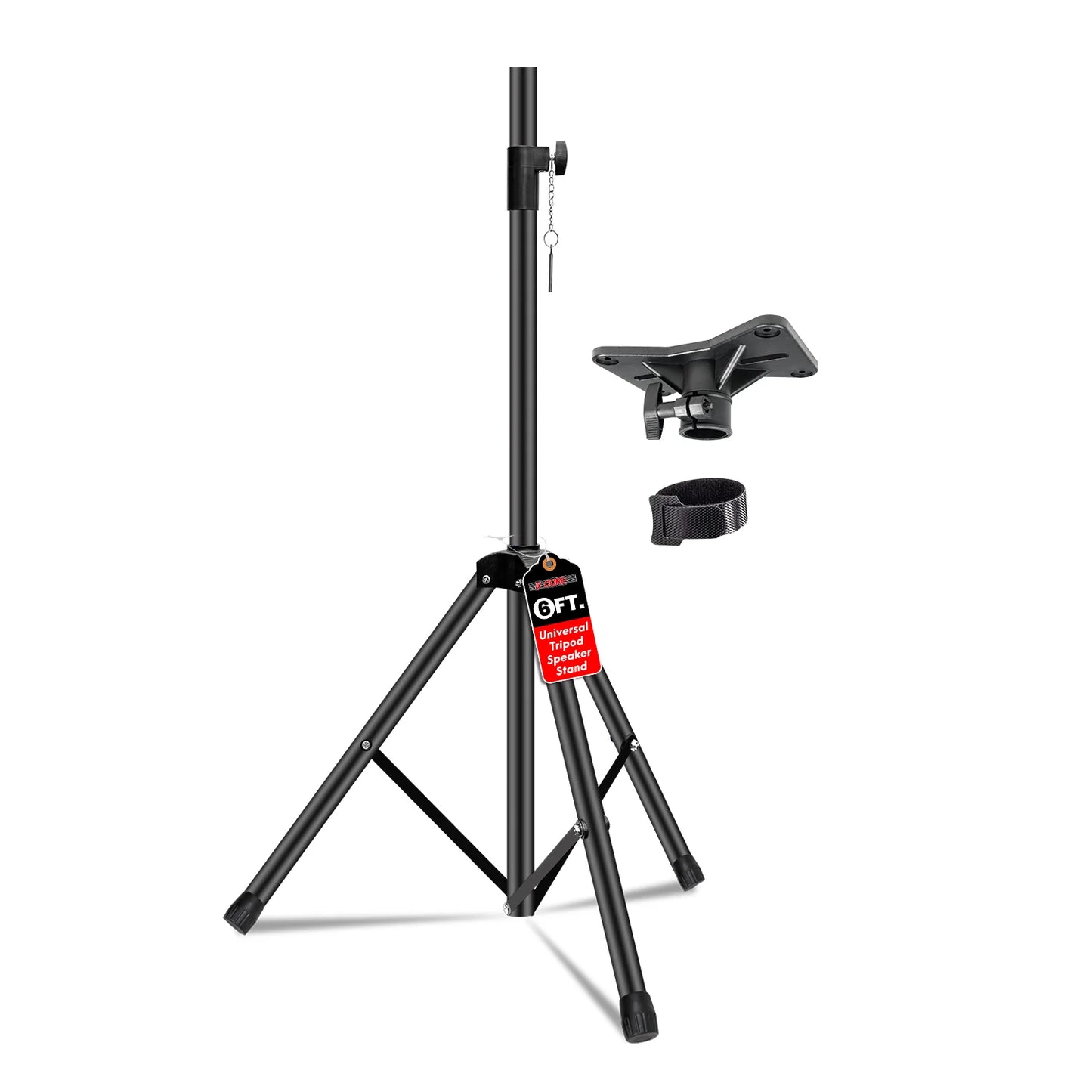 5 Core Speaker Stand Tripod Heavy Duty Adjustable up to 72 Inch DJ Studio Monitor Stands Pole Mount Black