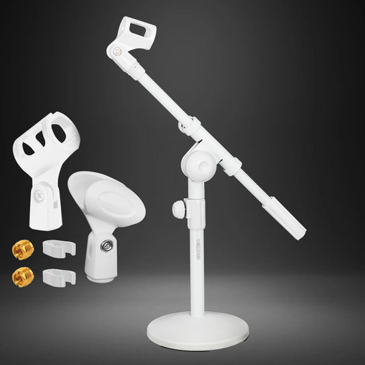 5Core Desktop Mic Stand round Base Universal Desk Microphone Holder Table Top Stands